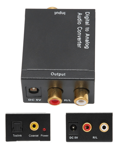 Convertidor De Adaptador R/l Digital Coaxial Óptico A Analóg