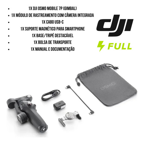 Gimbal Celular Dji Osmo Mobile 7p Estabilizador C/ Módulo