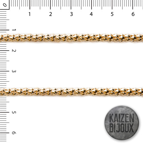 Cadena Viborita 5mm X 20 M. Dorado Rose, Insumos Para Bijou Color Dorado rose