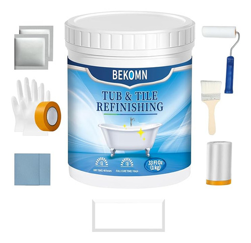 Kit De Reacabado Para Bañera Y Azulejos (color Blanco)...