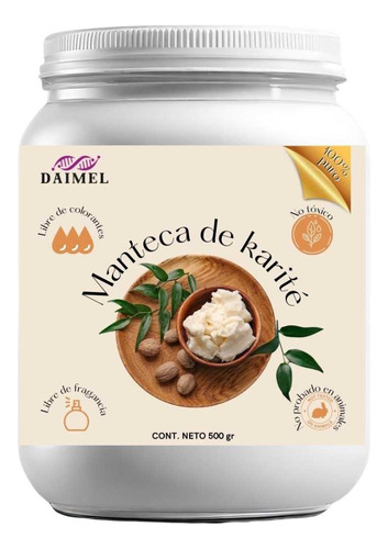 Manteca De Karité 100% Pura Y Orgánica 500gr