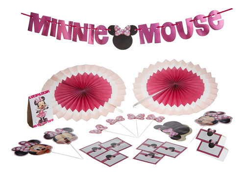 Minnie Mouse Kit Decoración Mesa  Et 23 Piezas