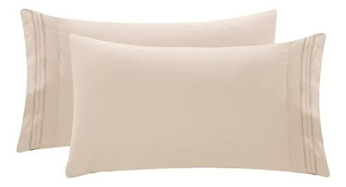 Set Edredón 12 Piezas Matrimonial/queen Doble Vista Suave Color Beige Diseño De La Tela Lisa