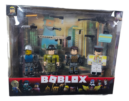 Set 4 Figuras Roblox + Accesorios 7 Cm Juguetes - En Caja