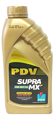 Aceite De Motor 15w40 Semi Sintético Pdv Supra Mx Original