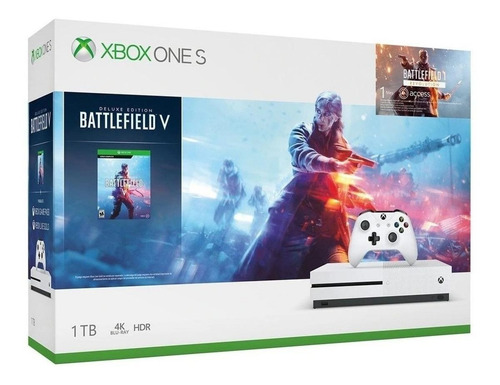 Microsoft Xbox One S 1TB Battlefield V Deluxe Edition blanco