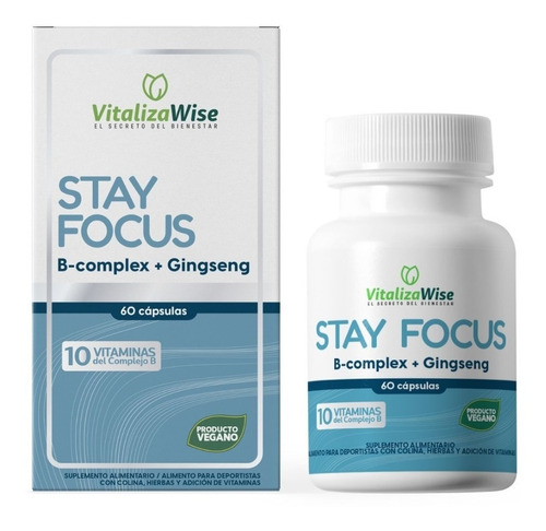 Stay Focus - Complejo B + Ginseng X 60caps Envio Gratis Stgo