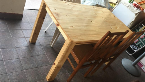 Mesas Reforzadas Pino A Medida, Barnizadas, Con Caja/espiga