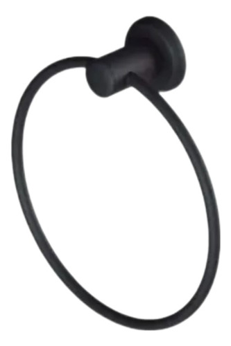 Porta Toalha Argola Redondo Black De Parede