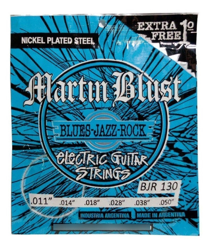 Cuerdas Encordado Guitarra Eléctrica Martin Blust 011 050 