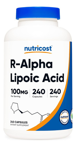 Nutricost Acido R-alpha Lipoico Puro Organico 100mg 240caps