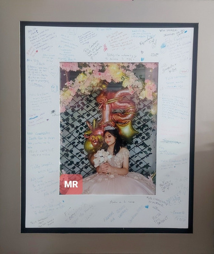 Imagen 2 de 10 de Cuadro De Foto Firmas Para Eventos Matrimonios Quinceañeros