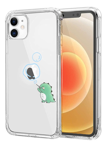 Funda Transparente Para iPhone 12 Diseno De Dinosaurio