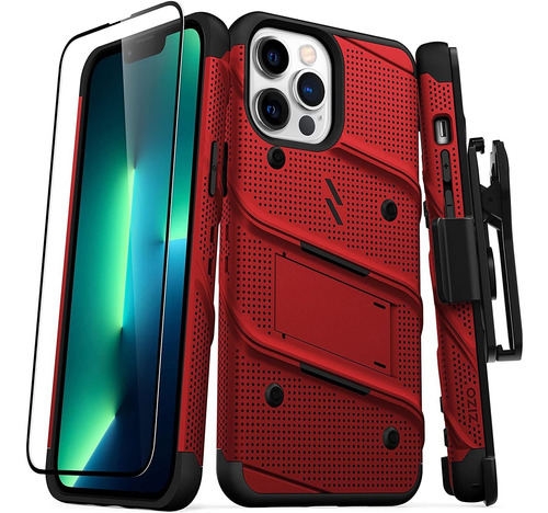 Funda Zizo iPhone 13 Pro Max Rojo Y Negro 