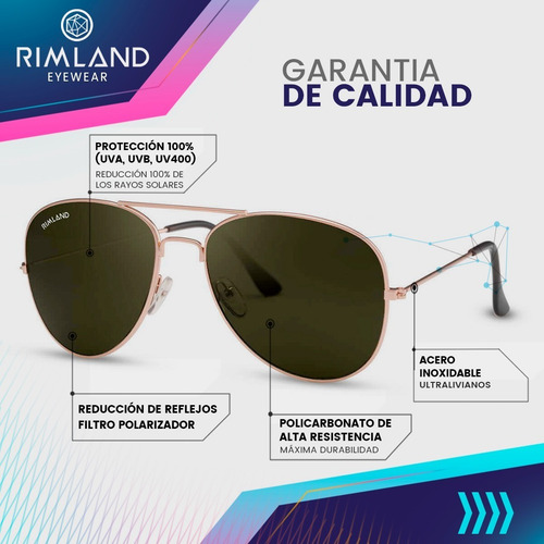 Imagen 6 de 8 de Anteojos De Sol Rimland Legendary Lente Verde Oscuro