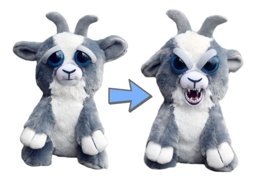 Feisty Pets Changing Face Plush Stuffed Goat
