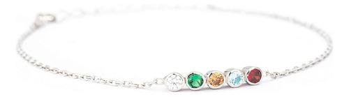 Pulsera De Piedra Natal Personalizada, Pulsera De Piedr...