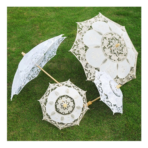 . Guarda-chuva Nupcial Casamento Rendas Bordadas Guarda-sol