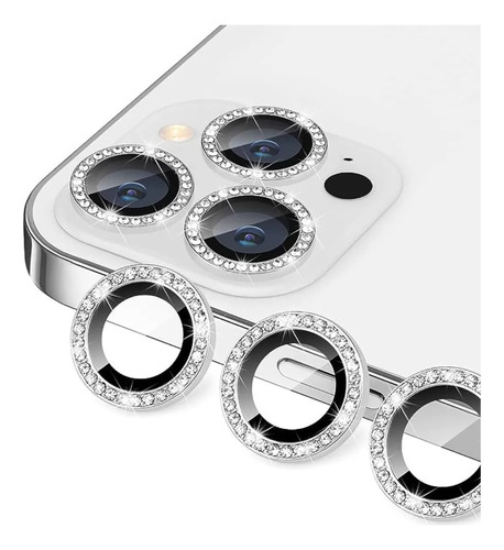 Protector Camara Individual Brillos Glitter Para iPhone 13