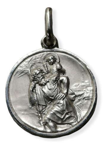 Medalla Plata 925 San Cristóbal #331 Bautizo Comunión 