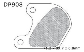 Dp Standard Brake Pads #dp908 Harley Davidson Sportster Zzg