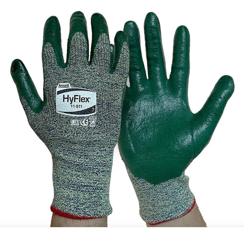 Guante Anticorte Ansell Hyflex® Original 11-511-7 (12 Pares) Verde