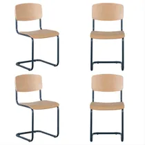 Comprar Silla Wald Breuer Multilaminada Estructura De Caño X4 Unidad Estructura de la silla Negro Asiento Marrón claro