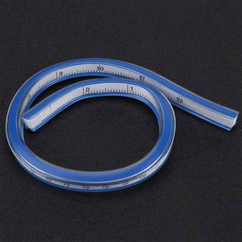 1 Pcs Curva De Plástico Flexible Regla De Regla Drawing