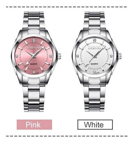#1 Reloj Petit Diamond Dama Mujer Ctra Agua Acero Inoxidable