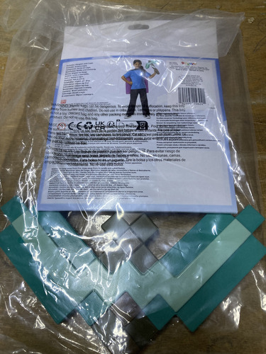 Espada Diamante Con Capa Enderman Minecraft Disguise Color Azul Acero