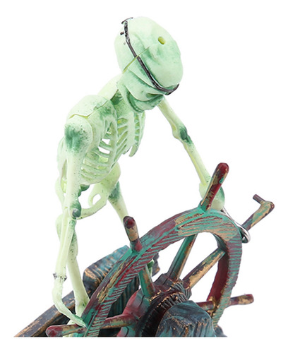 Ornamento De Aquário Aquário Hippocampus Pirate Captain
