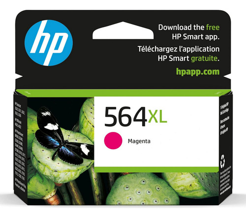 High Performance Magenta HP Original 564xl | Funciona with Deskjet 3500; Officejet 4620; Photosmart B8550, C6300, D5400, D7560, 5510, 5520, 6510, 6520, 7510, 7520, Plus, Premium, (cb324wn)