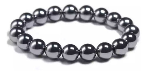 Imagen 1 de 3 de Pulsera Piedra Terahertz Terahercios De 10 Mm ... Milenoil