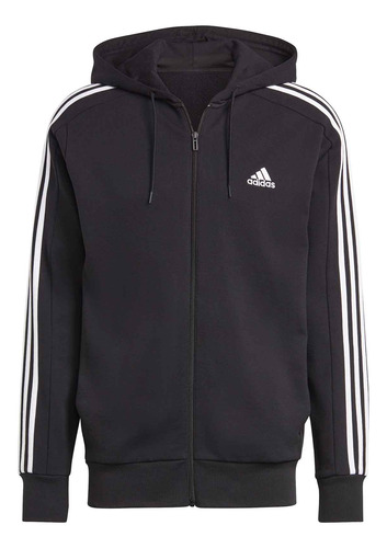 Sudadera adidas M 3s Ft Fz Hd Para Hombre Con Capucha Negro