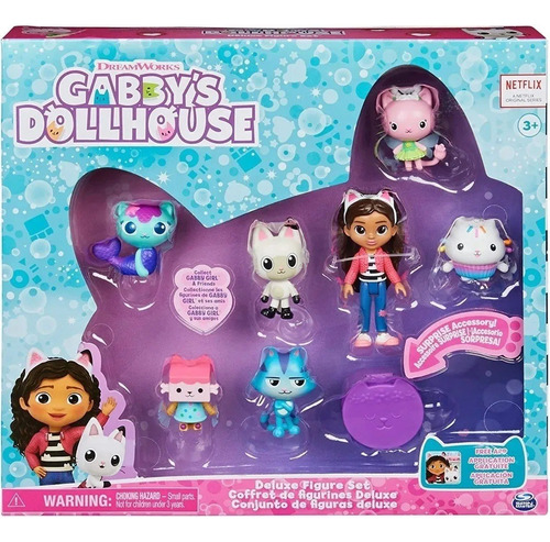Gabby's Dollhouse Set X 7 Figuras Muñeca Gabby Coleccion