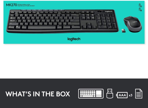 Teclado Y Mouse Logitech Inalambrico Mk270 Antiderrame