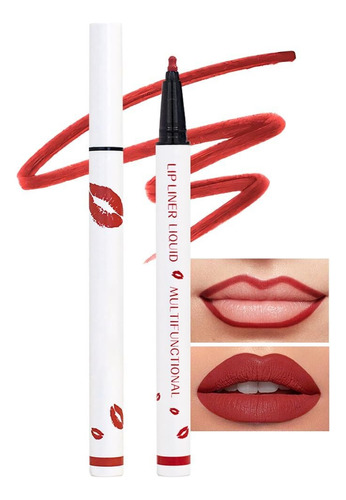 Beige Matte Lip Tint Stain Marker Pen,2in1 Liquid Lipstick