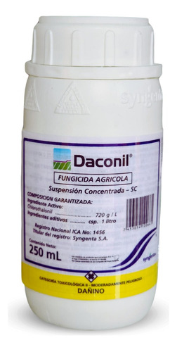Daconil 720 Sc Control De Hongos En Plantas X 250cc
