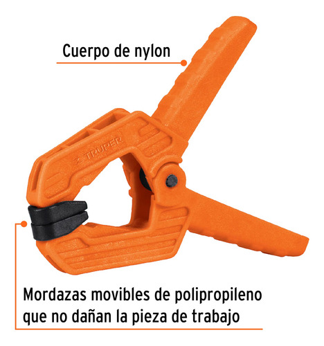 Kit 8 Prensa De Resorte De 2 Con Cuerpo De Nylon, Truper