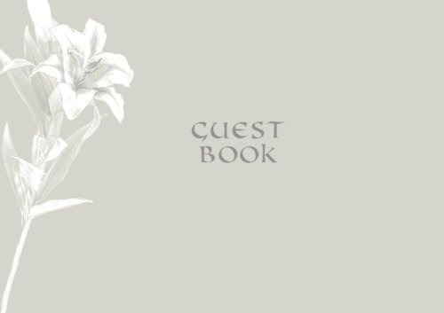 Guest Book Visitors Book  Guestbook ( Floral Lily Design * S