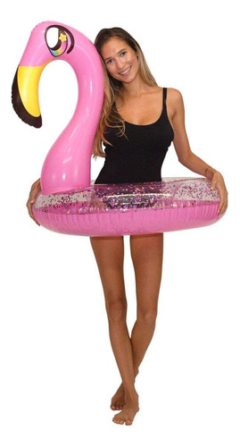 Poolcandy Flotador Inflable De La Piscina Del Flamenco Rosa