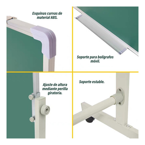 60x90cm Pizzarron Magnético, Pizarra Removible De Doble Cara