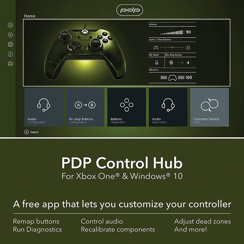 Control Alambrico Pdp Xbox One Series X / S Pc Verdant Green