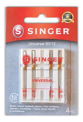 Agujas De Maquina De Coser Universal 80/12 Singer