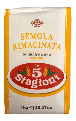 Semola De Trigo, Semolina Grano Duro, Le 5 Stagioni, 1 Kg 