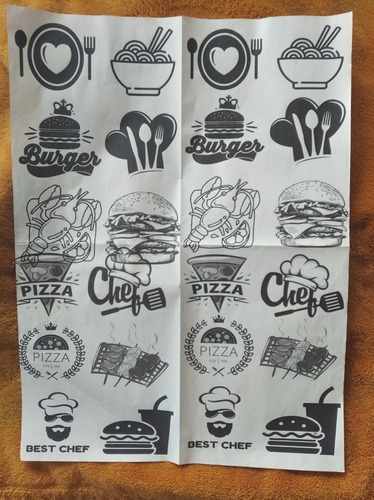 Papel Para Envolver Ropa, Comida, Hamburguesas Personalizado