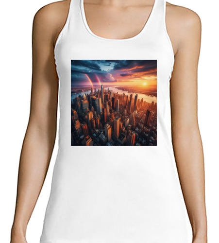 Musculosa Mujer Empire State Building Vista Panorámica M1