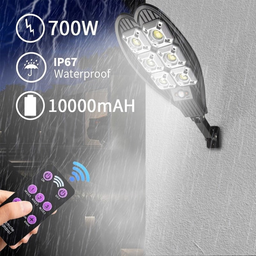 Lámpara Solar Led Con Detector De Movimiento Pir 700w