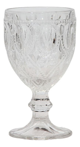 Copa Agua Vino Diamond Vidrio Labrado Transparente
