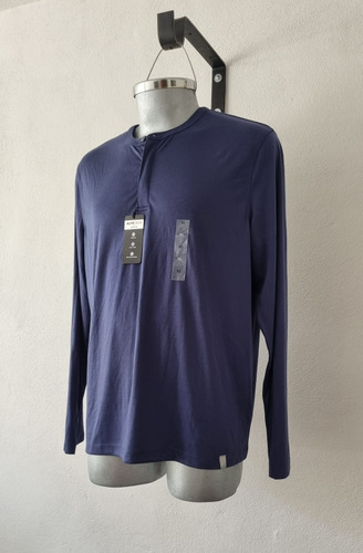 Playera Casual Manga Larga Cuello Redondo Hombre Talla Xl